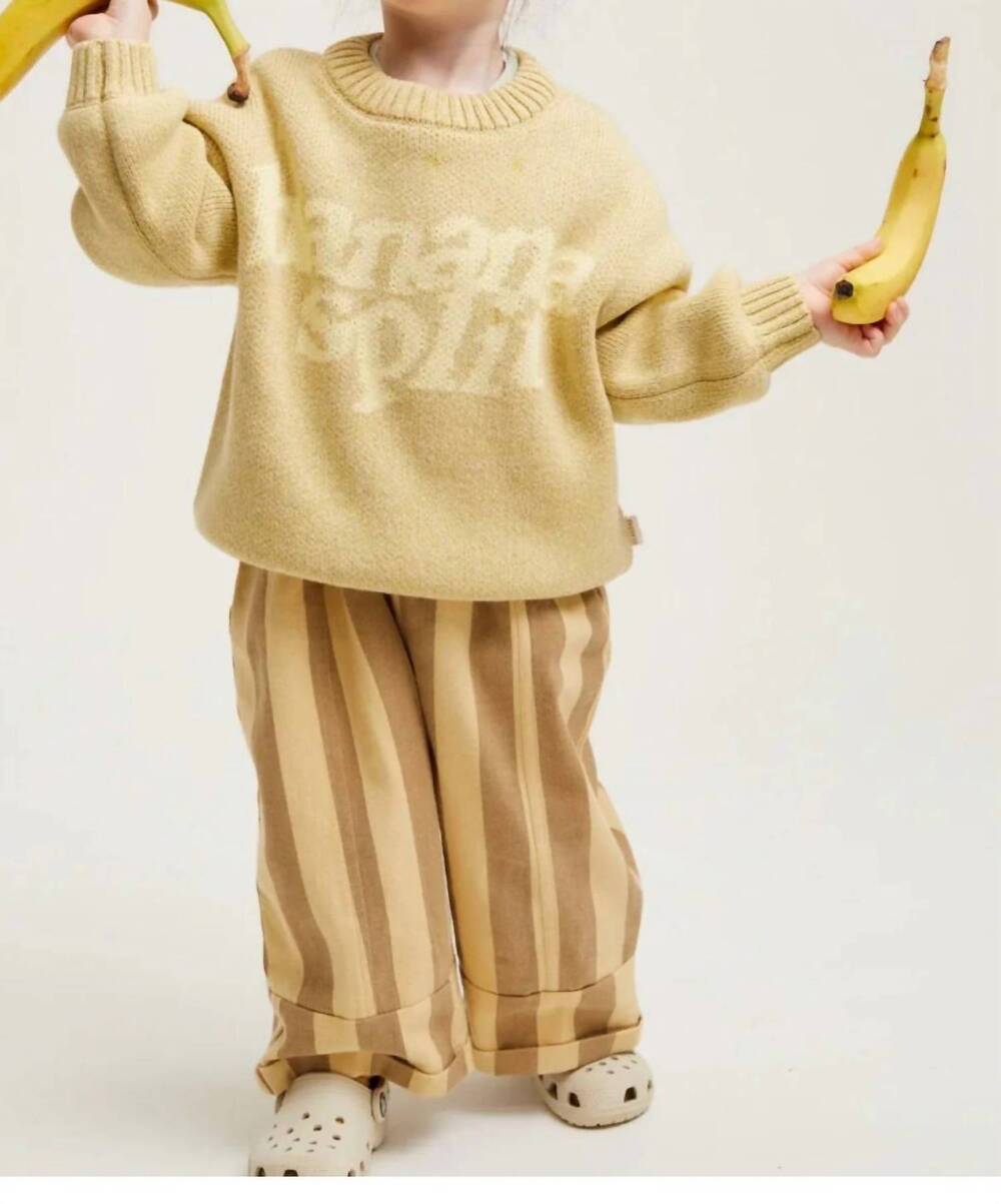 NEW CLAUDE & CO girls lori banana split sweater in yellow